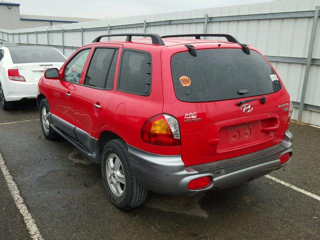 KM8SC13EX3U521541 - 2003 HYUNDAI SANTA FE G RED photo 3