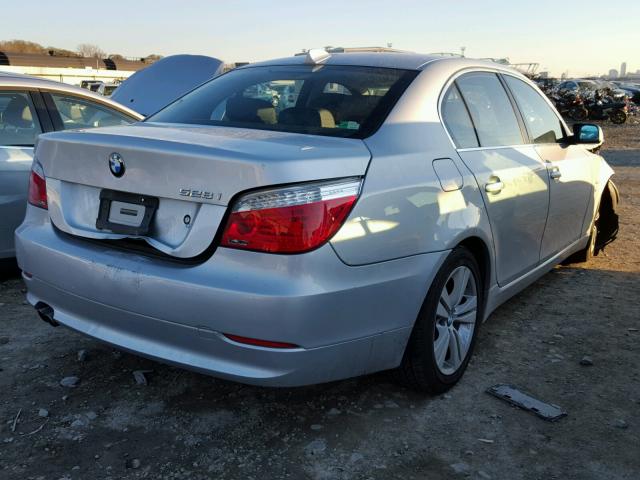 WBANV13539C156062 - 2009 BMW 528 XI SILVER photo 4