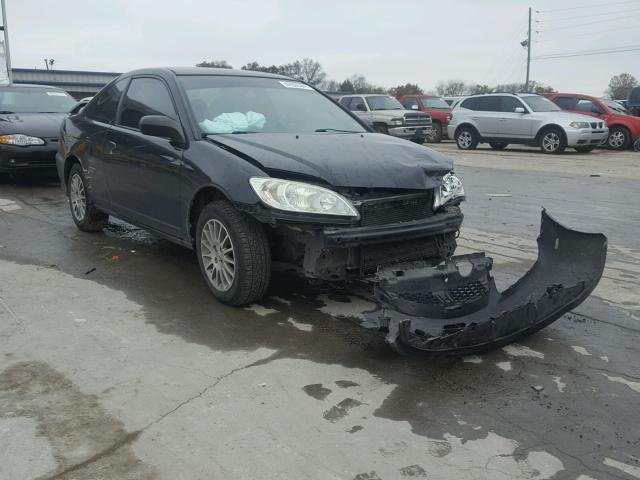 1HGEM22555L067425 - 2005 HONDA CIVIC BLACK photo 1