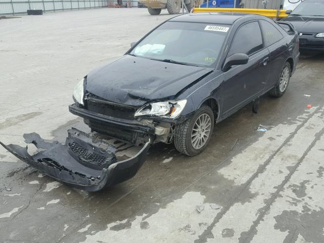 1HGEM22555L067425 - 2005 HONDA CIVIC BLACK photo 2