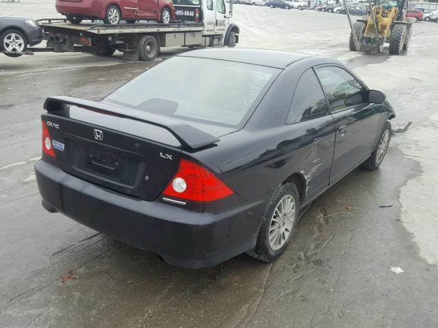 1HGEM22555L067425 - 2005 HONDA CIVIC BLACK photo 4