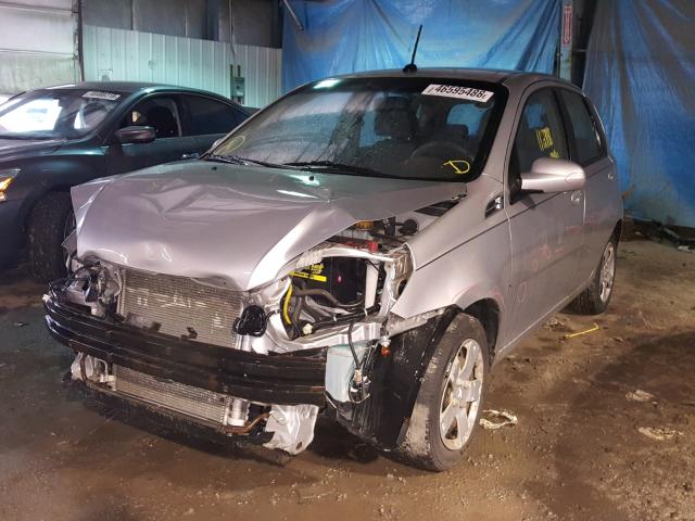 KL1TD66EX9B299741 - 2009 CHEVROLET AVEO LS SILVER photo 2