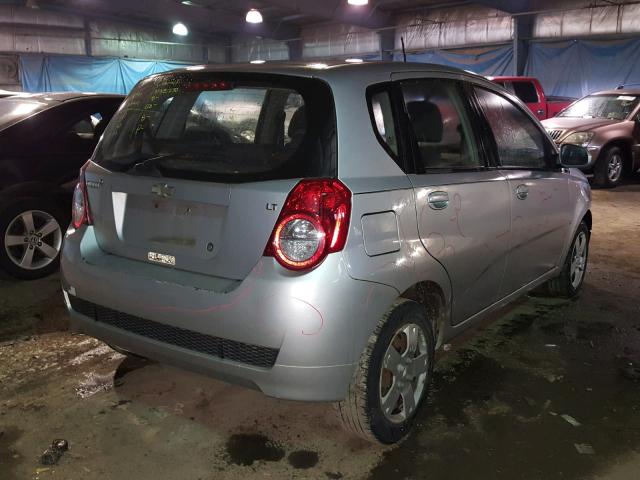 KL1TD66EX9B299741 - 2009 CHEVROLET AVEO LS SILVER photo 4
