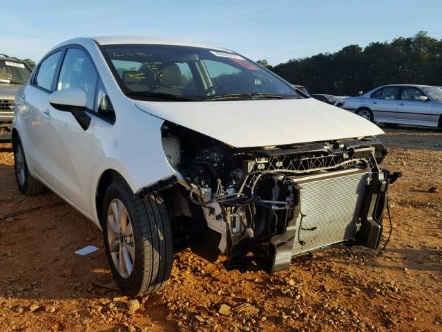 KNADN4A39G6676101 - 2016 KIA RIO EX WHITE photo 1