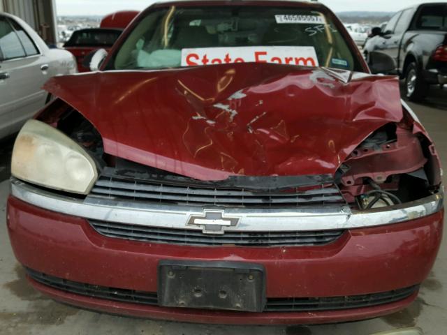 1G1ZT528X5F306702 - 2005 CHEVROLET MALIBU LS მუქწითელი ფოტო 7