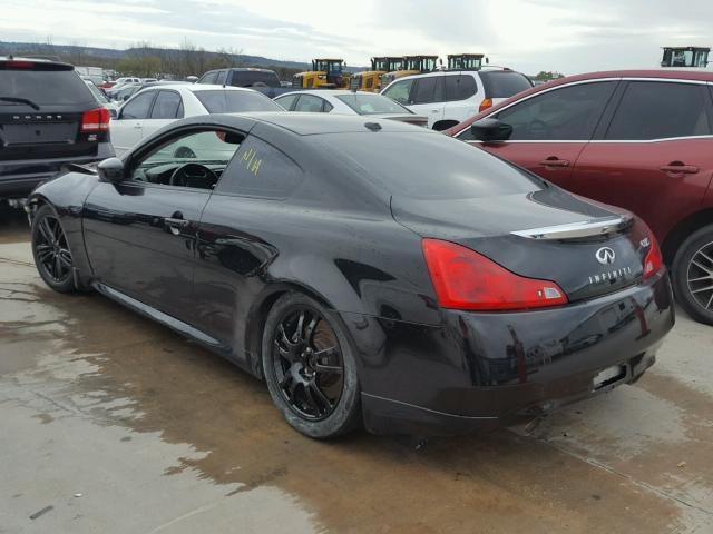 JNKCV64EX8M105185 - 2008 INFINITI G37 BASE BLACK photo 3