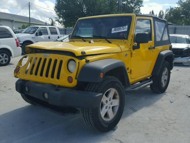 1J4FA24158L634091 - 2008 JEEP WRANGLER X YELLOW photo 2