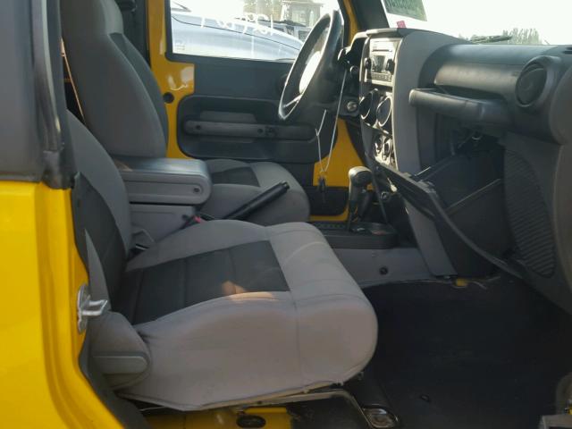 1J4FA24158L634091 - 2008 JEEP WRANGLER X YELLOW photo 5