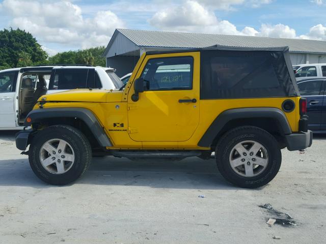 1J4FA24158L634091 - 2008 JEEP WRANGLER X YELLOW photo 9