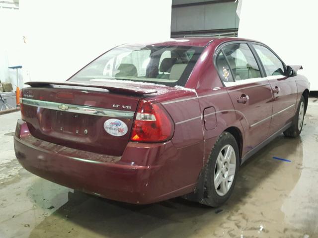 1G1ZT51F96F163162 - 2006 CHEVROLET MALIBU LT MAROON photo 4