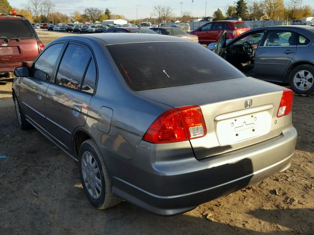 JHMES16595S007841 - 2005 HONDA CIVIC LX GRAY photo 3