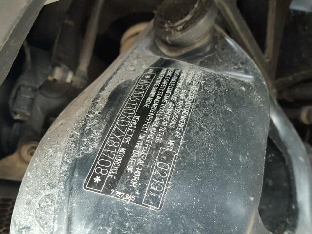 WB106110XDZX81708 - 2013 BMW K1600 GT GRAY photo 10