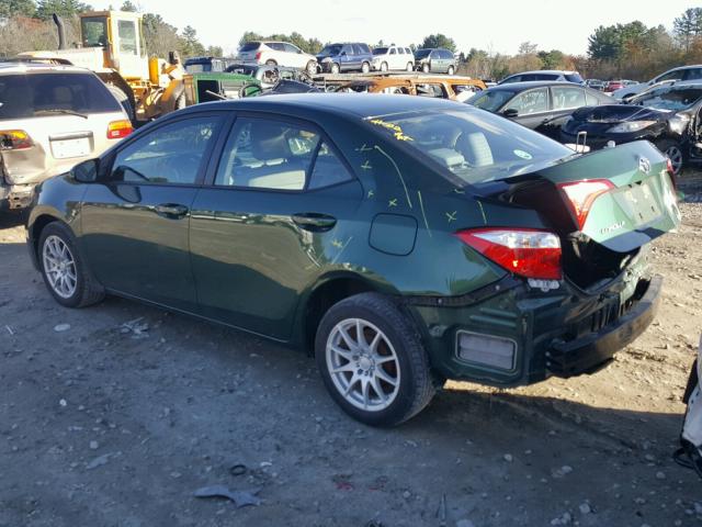 2T1BURHE8EC125956 - 2014 TOYOTA COROLLA L GREEN photo 3