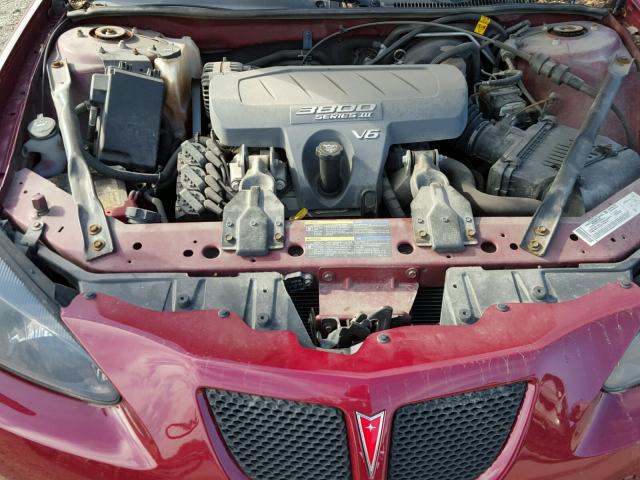 2G2WS522151202152 - 2005 PONTIAC GRAND PRIX RED photo 7