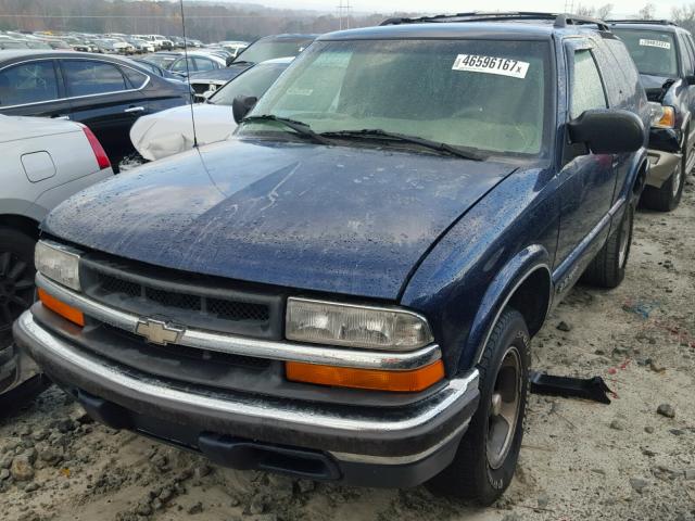 1GNCS18W9YK217754 - 2000 CHEVROLET BLAZER BLUE photo 1