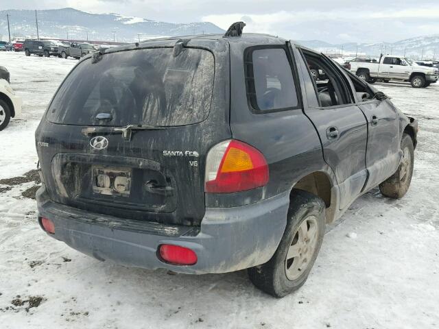 KM8SC13D62U179849 - 2002 HYUNDAI SANTA FE G BLACK photo 4