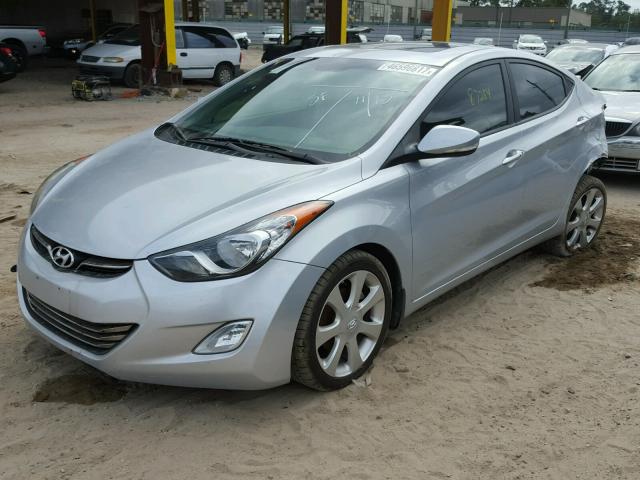 5NPDH4AE7CH141893 - 2012 HYUNDAI ELANTRA GL SILVER photo 2