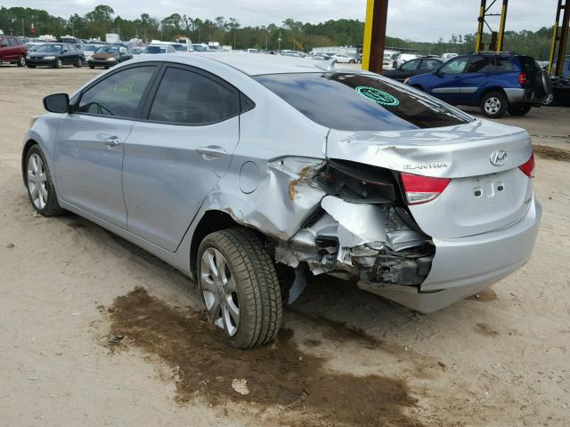 5NPDH4AE7CH141893 - 2012 HYUNDAI ELANTRA GL SILVER photo 3