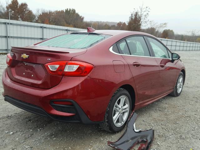 1G1BD5SM1H7134389 - 2017 CHEVROLET CRUZE LT RED photo 4