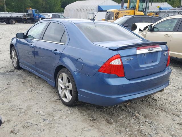 3FAHP0DC5AR260016 - 2010 FORD FUSION SPO BLUE photo 3