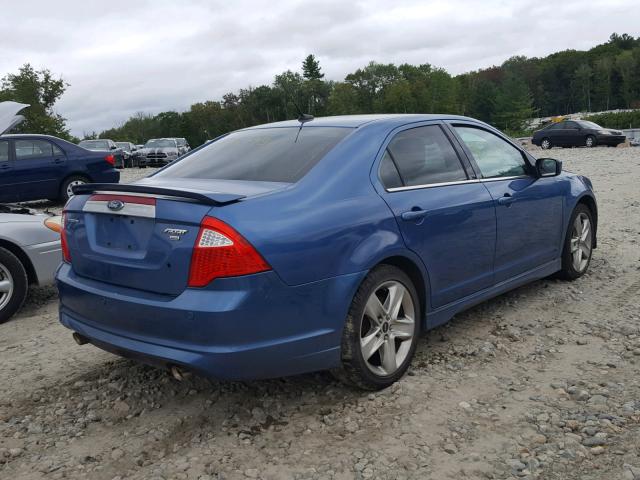 3FAHP0DC5AR260016 - 2010 FORD FUSION SPO BLUE photo 4