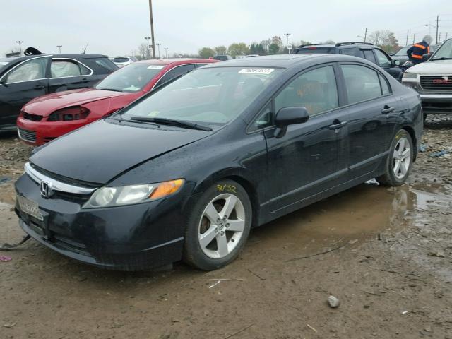 1HGFA16897L044079 - 2007 HONDA CIVIC EX BLACK photo 2