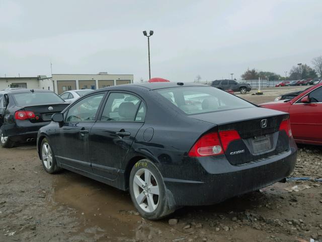 1HGFA16897L044079 - 2007 HONDA CIVIC EX შავი ფოტო 3