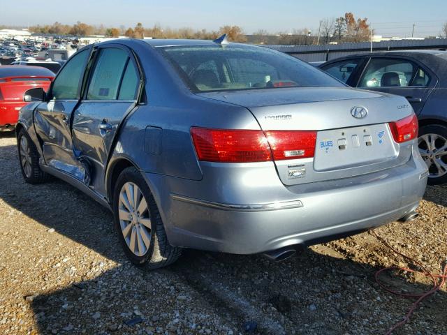 5NPEU46F09H447246 - 2009 HYUNDAI SONATA SE BLUE photo 3