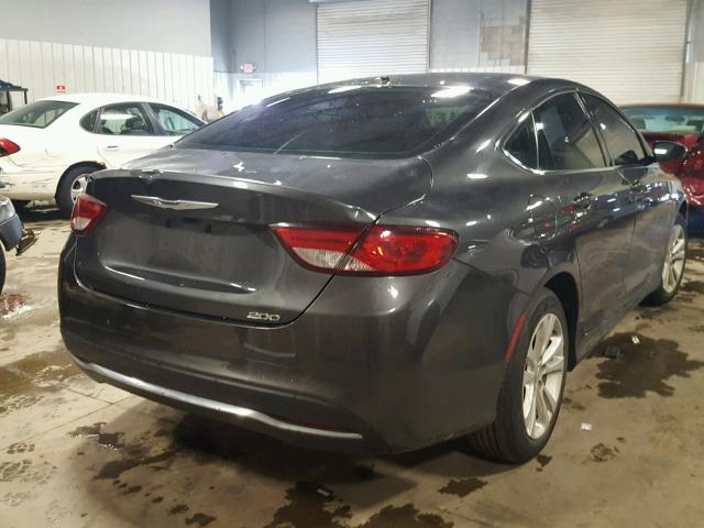 1C3CCCAB8FN528469 - 2015 CHRYSLER 200 LIMITE GRAY photo 4