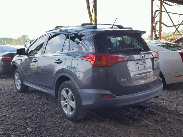 2T3WFREV9DW018841 - 2013 TOYOTA RAV4 XLE GRAY photo 3
