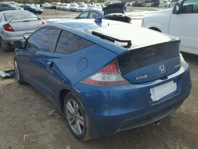 JHMZF1D66CS003390 - 2012 HONDA CR-Z EX BLUE photo 3