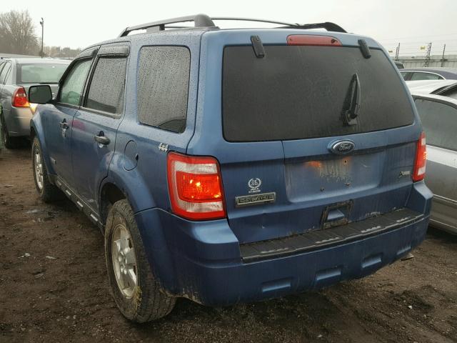 1FMCU0DG2AKA80931 - 2010 FORD ESCAPE XLT BLUE photo 3