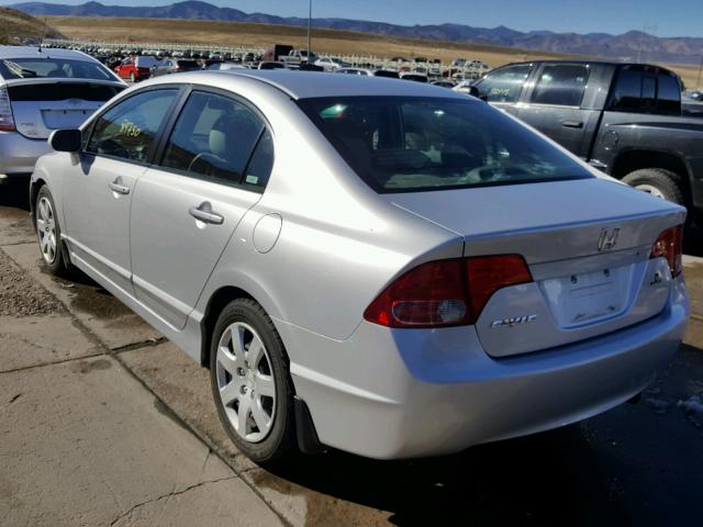 1HGFA165X7L077291 - 2007 HONDA CIVIC LX SILVER photo 3