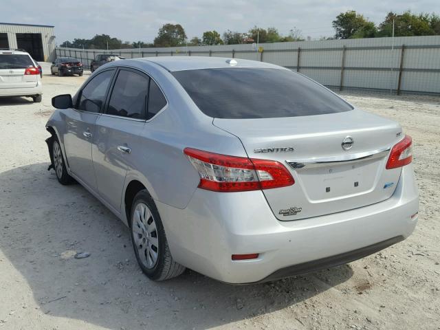 1N4AB7AP9DN901692 - 2013 NISSAN SENTRA S SILVER photo 3