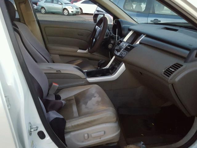 5J8TB18549A008057 - 2009 ACURA RDX TECHNO WHITE photo 5