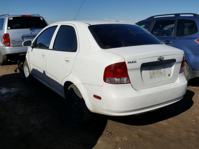 KL1TD52674B230281 - 2004 CHEVROLET AVEO WHITE photo 3