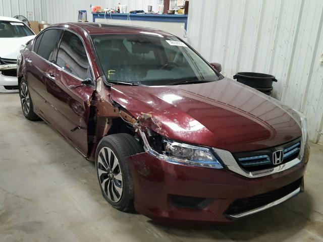 1HGCR6F72EA000501 - 2014 HONDA ACCORD HYB MAROON photo 1