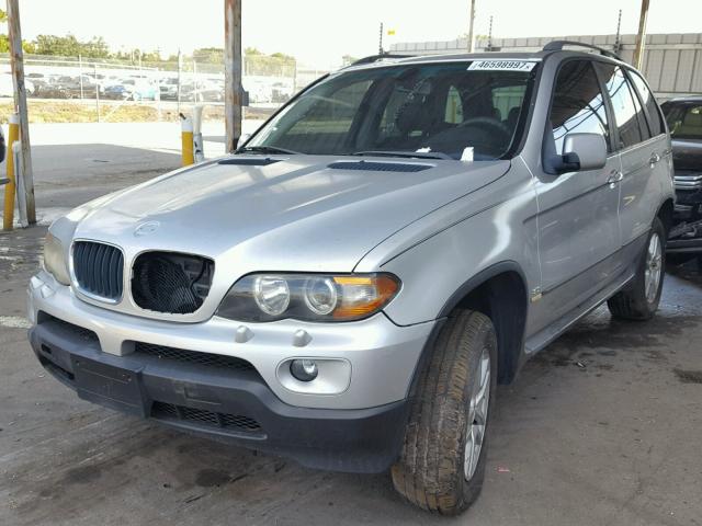 5UXFA13524LU35965 - 2004 BMW X5 3.0I SILVER photo 2