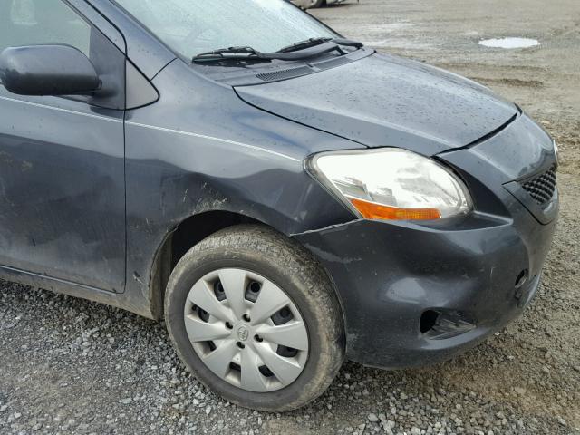 JTDBT903694059784 - 2009 TOYOTA YARIS GRAY photo 9