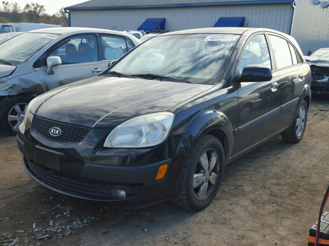 KNADE163576222449 - 2007 KIA RIO 5 SX BLACK photo 2