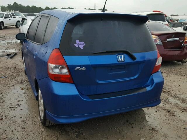 JHMGD38687S062207 - 2007 HONDA FIT S 蓝色 照片 3