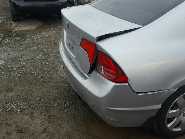 2HGFA16597H310462 - 2007 HONDA CIVIC LX SILVER photo 9