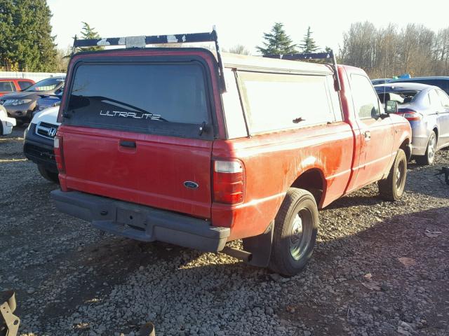 1FTYR10D53PB76328 - 2003 FORD RANGER RED photo 4