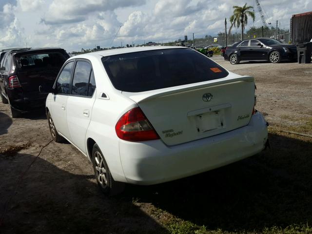 JT2BK18U520061758 - 2002 TOYOTA PRIUS WHITE photo 3