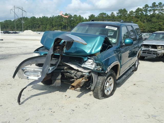 1FMEU17L4VLB92363 - 1997 FORD EXPEDITION GREEN photo 2