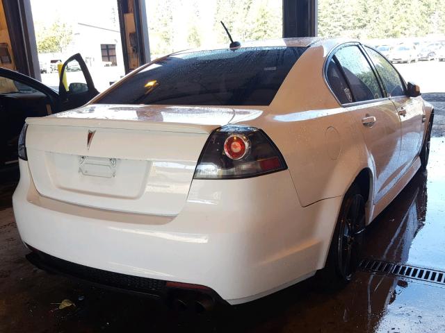 6G2EC57Y58L144764 - 2008 PONTIAC G8 GT WHITE photo 4