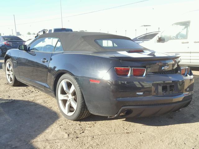 2G1FC3DD7B9213853 - 2011 CHEVROLET CAMARO LT BLACK photo 3