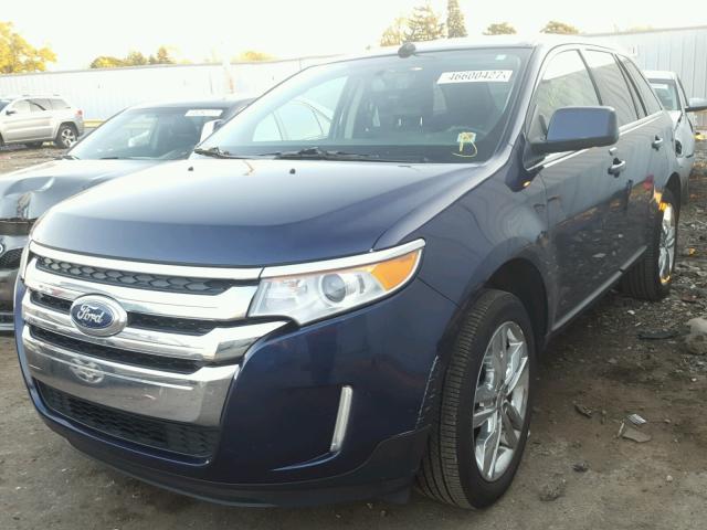 2FMDK3KC6BBA69535 - 2011 FORD EDGE LIMIT BLUE photo 2