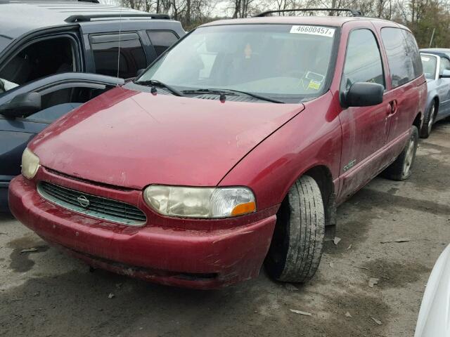 4N2XN11T3XD841275 - 1999 NISSAN QUEST SE RED photo 2