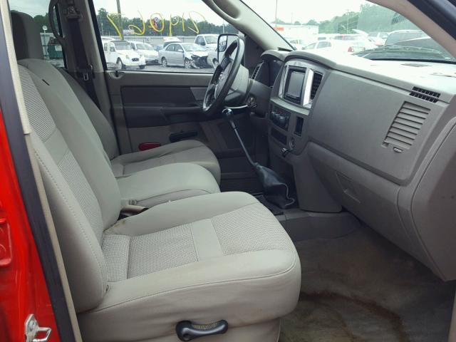 3D7KR28A57G826216 - 2007 DODGE RAM 2500 S RED photo 5